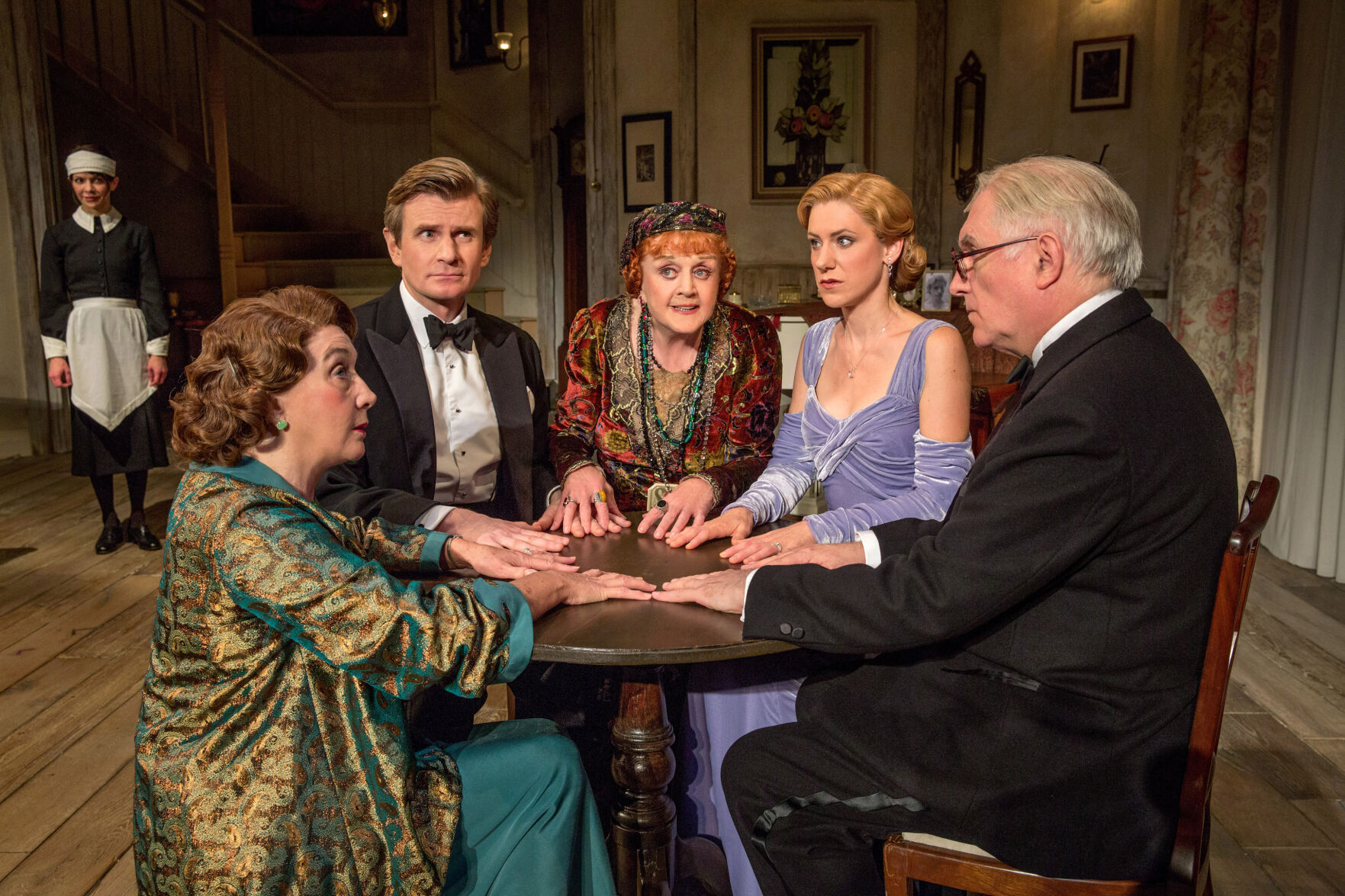 Susan Louise O'Connor ,standing, Sandra Shipley, Charles Edwards, Angela Lansbury, Charlotte Parry Simon Jones